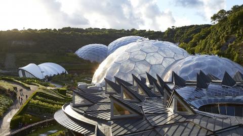 Eden Project Biomes and Core Building roof